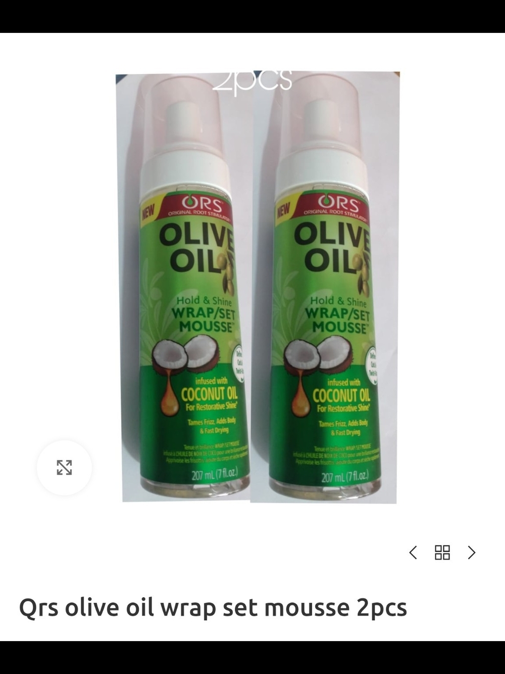 ORS Olive Oil Hold & Shine Wrap/Set Mousse - Green (2pcs)